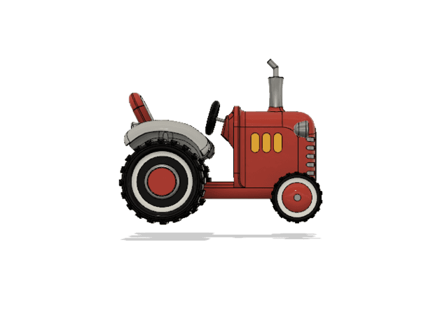 Candy Tractor with Movements 3d model
