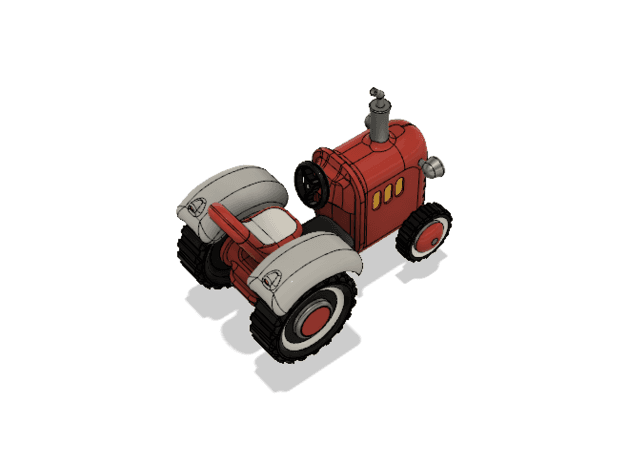 Candy Tractor with Movements 3d model