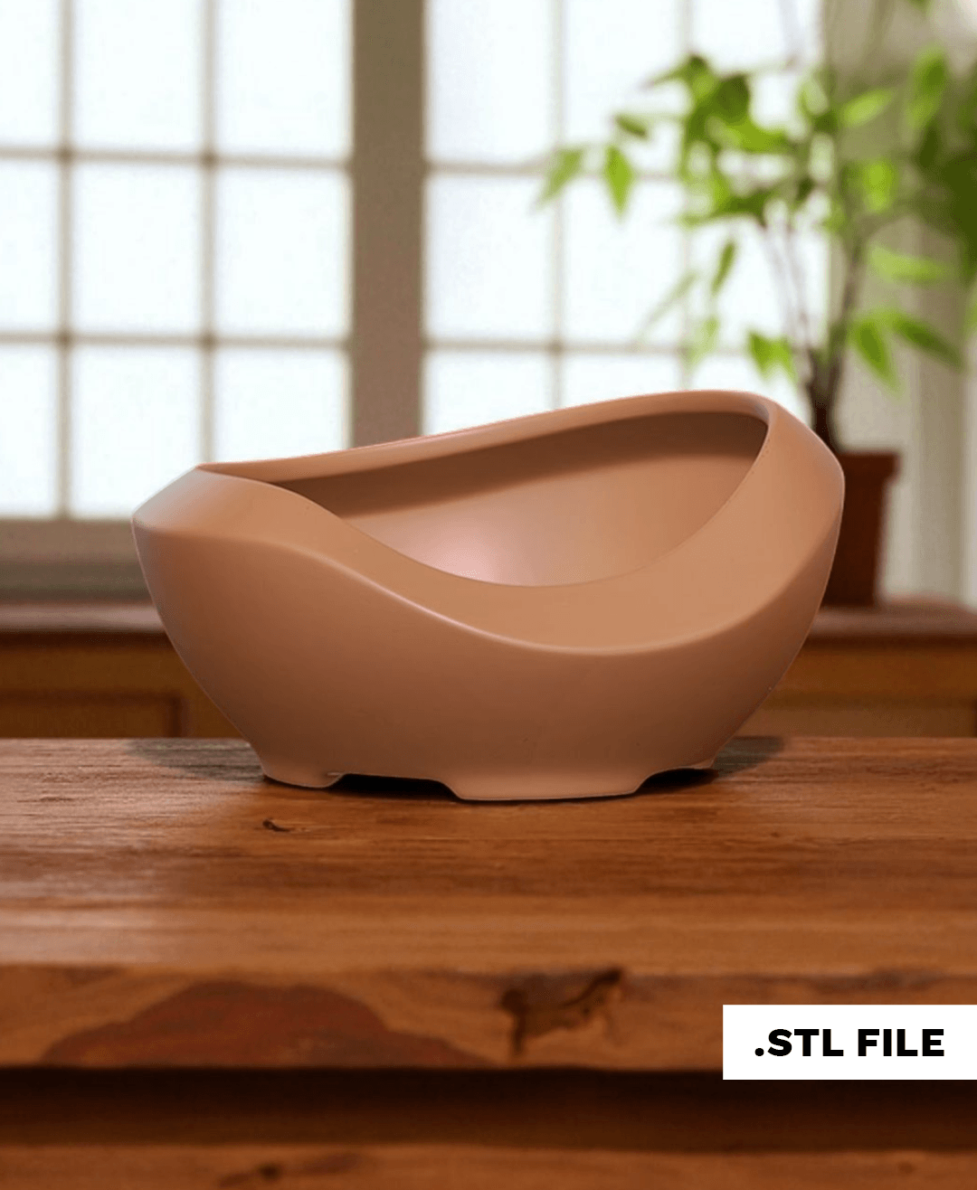 Asymmetry Flow Planter – Elegant Organic STL Design (POT26) 3d model