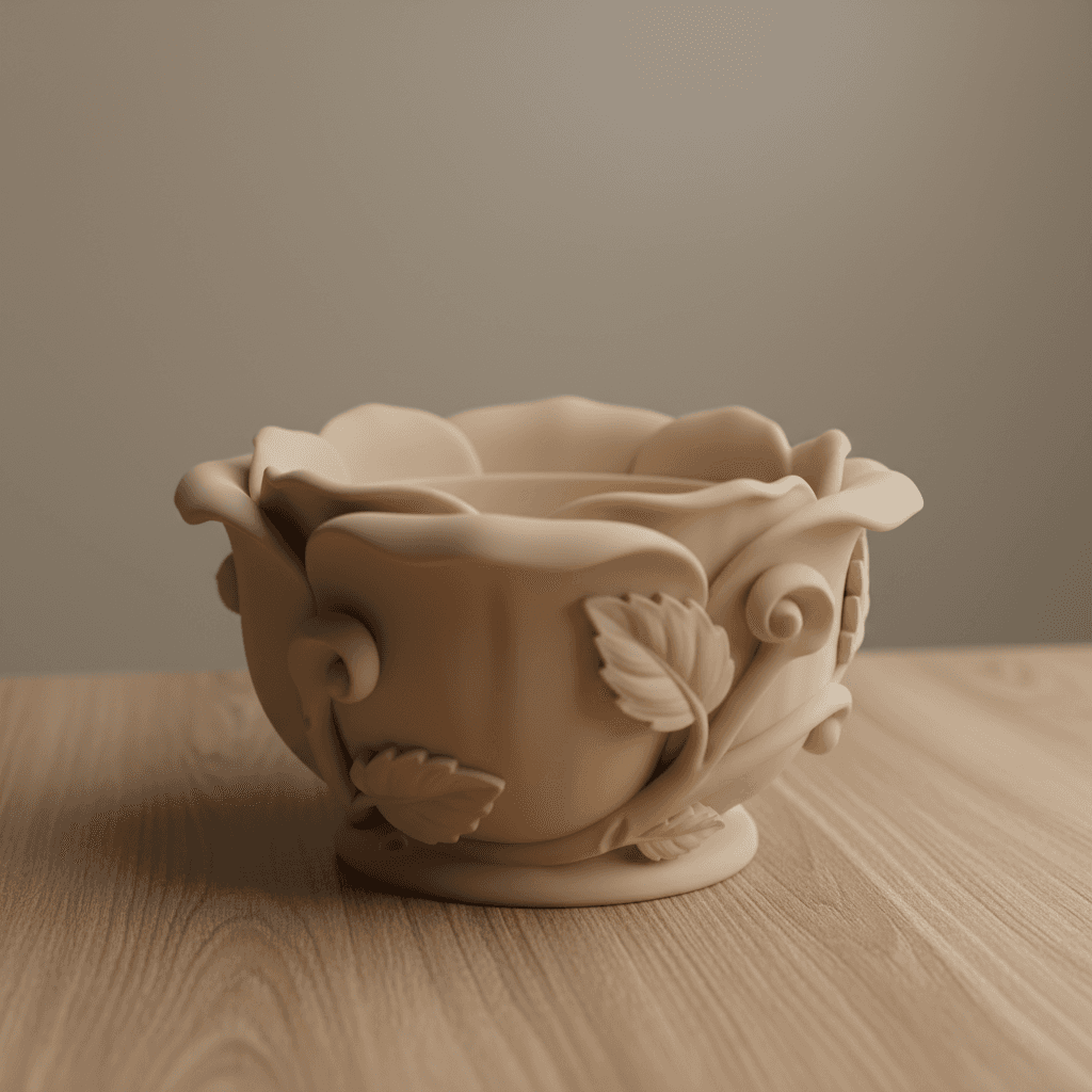 Rose Storage Organizer Basket High Quality STL 3d model