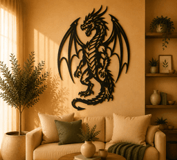 Fantasy Dragon 2D Wall Art.stl 3d model