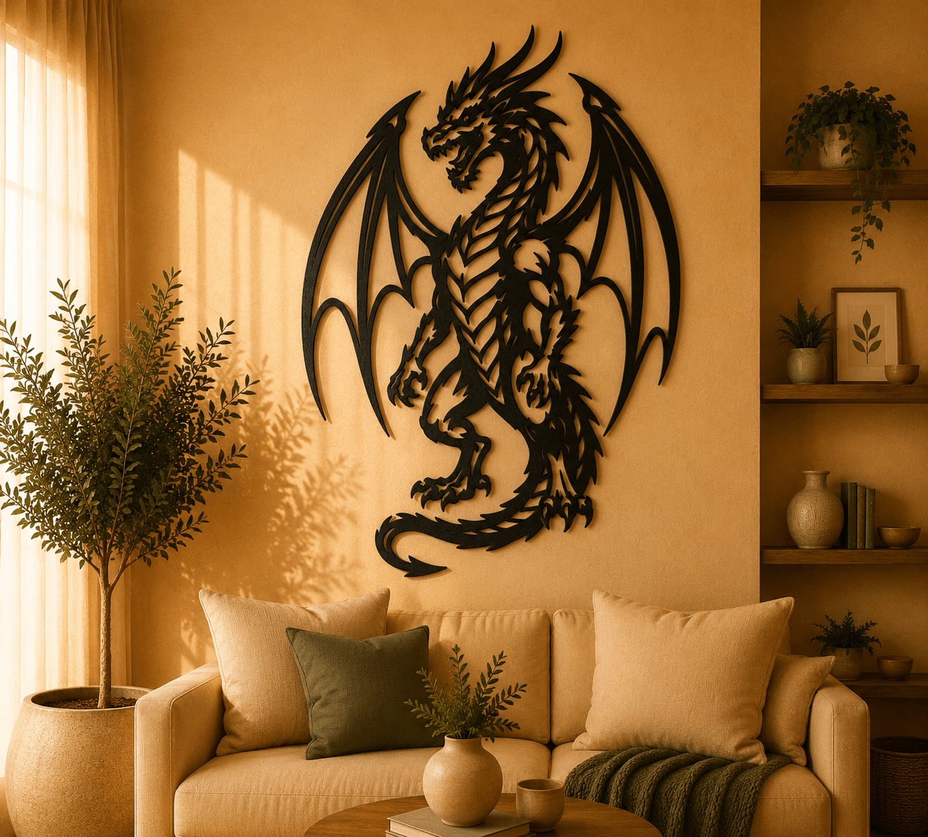 Fantasy Dragon 2D Wall Art.stl 3d model