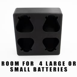 Packout Wall M12 Battery Holder Quad Mount (Large and Small Batteries) 3d model