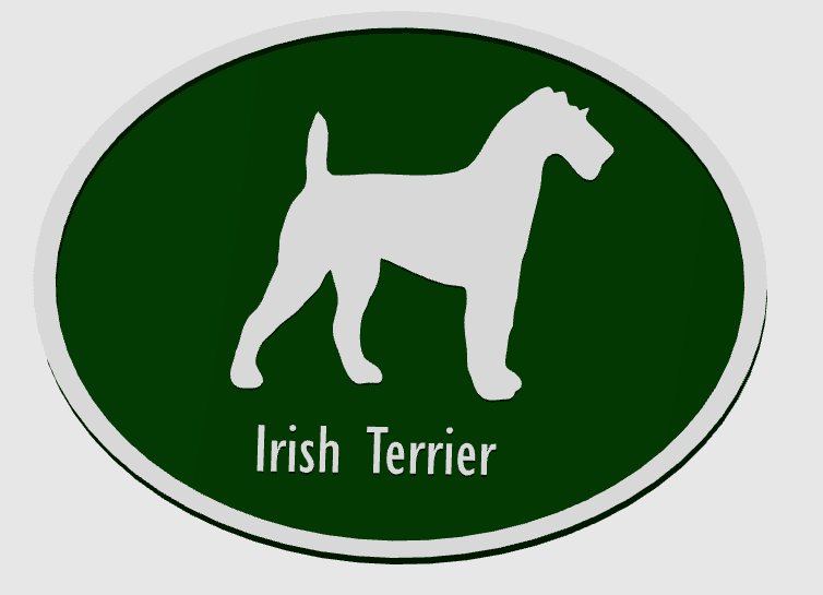 Irish Terrier Dog Breed Plaque  3d model
