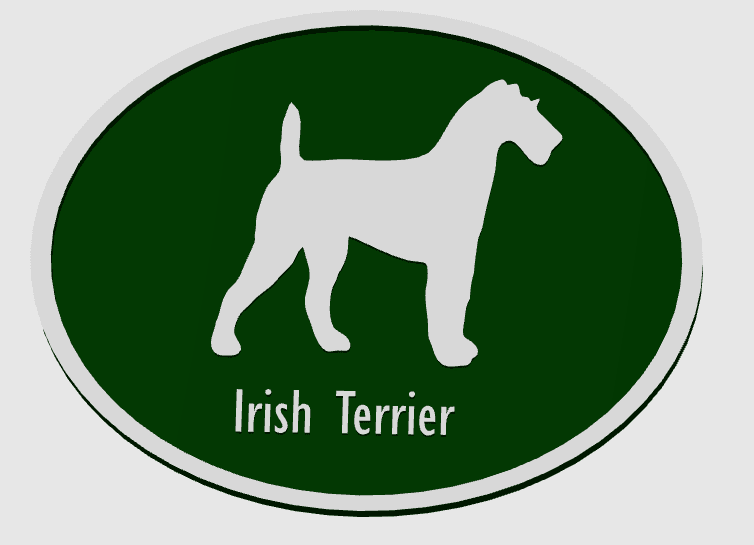 Irish Terrier Dog Breed Plaque 3d model