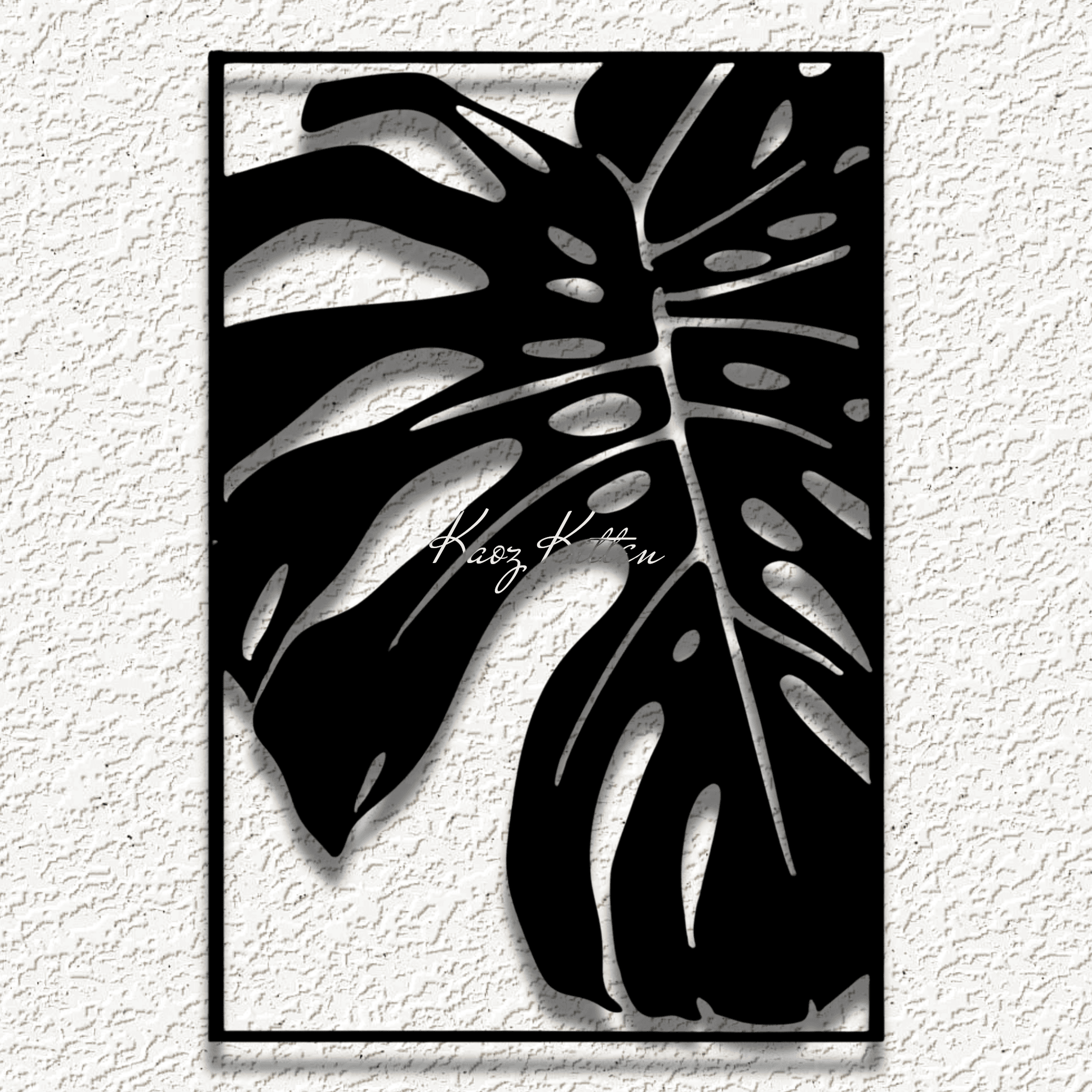 tropical leaf WALL ART HOME DECOR 3d model