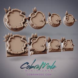 Stump Pond Base Pack (8pcs) - Round and Square Versions 3d model