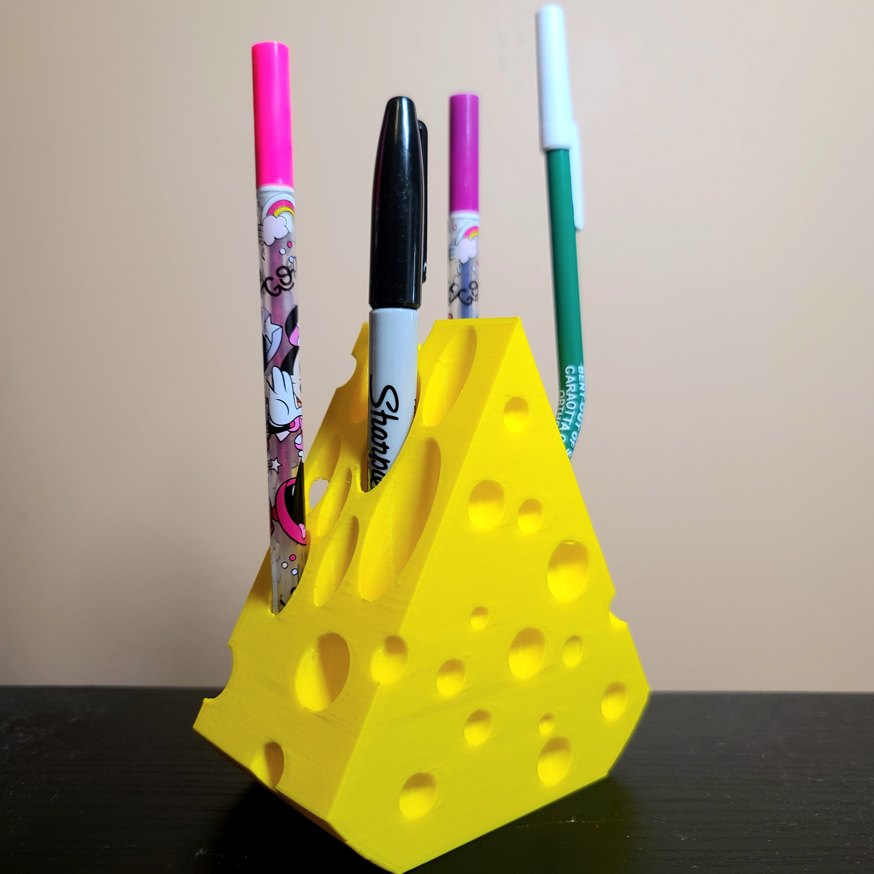 "Cheezy Pen Holder" - (shhh its about cheese heads) - Read Description 3d model