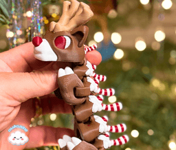 Reindeer Dragon "Peppermint Candy Cane" 3d model