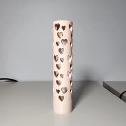 Hearts Pencil Tube - Easy Print 3d model