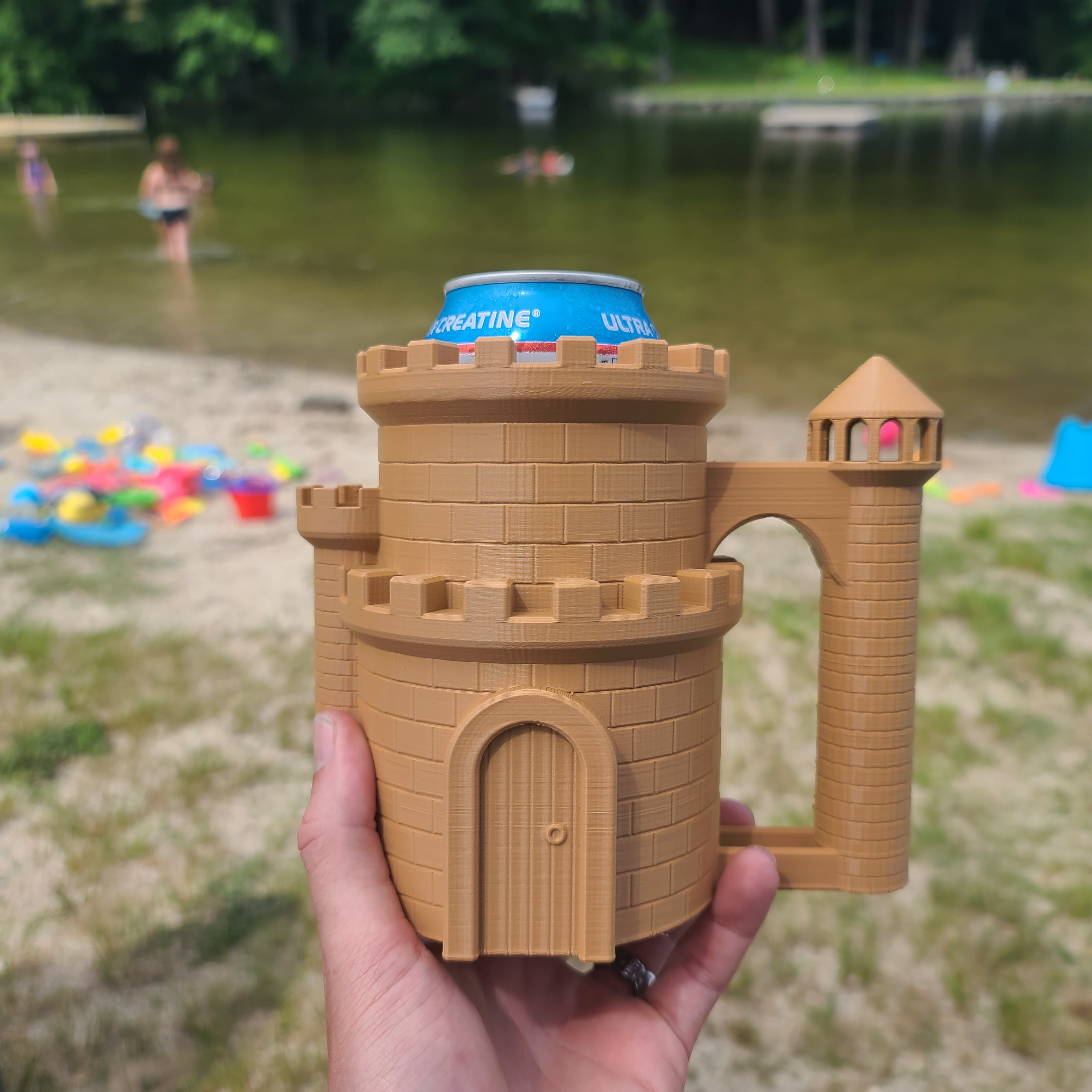 Sand Castle Can Cup_Thangs Workspace Challenge 3d model