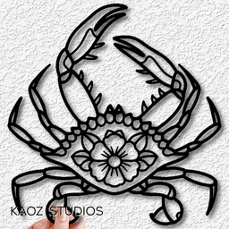 mandala crab wall art cancer zodiac decor ocean life decoration 3d model