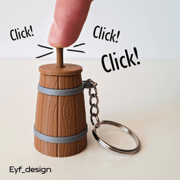 Butter Churner Clicker Fidget Toy 3d model