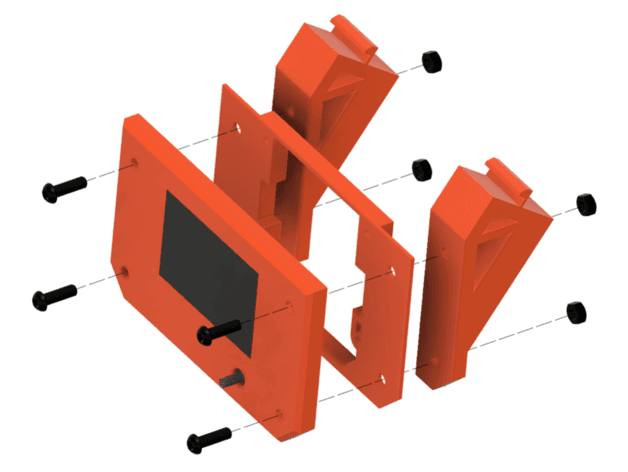 Creality Ender 3/Ender 3 Pro (V1) External LCD Mount for the Universal 3D Printer Enclosure by 3D Sourcerer 3d model