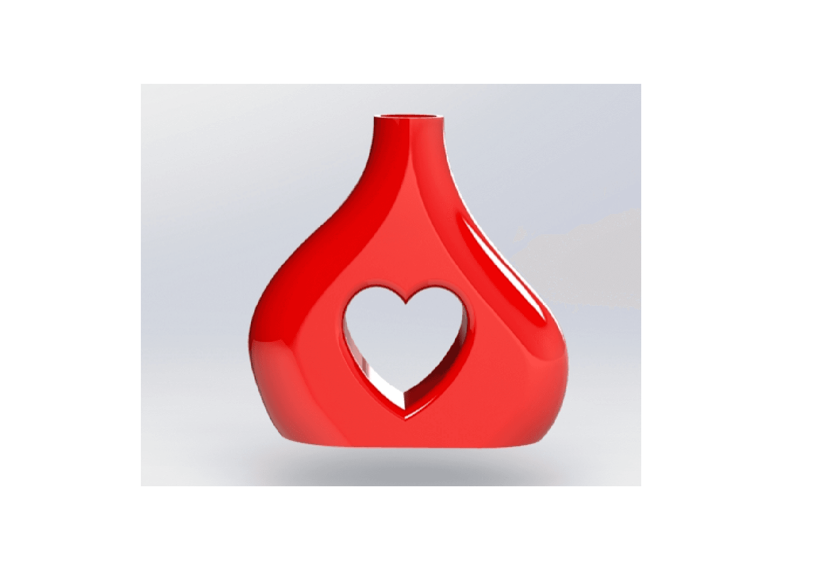 Love Heart vase 3d model