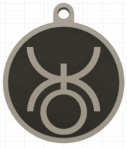 Red Rising Grey Sigil Keychain Positiv 3d model