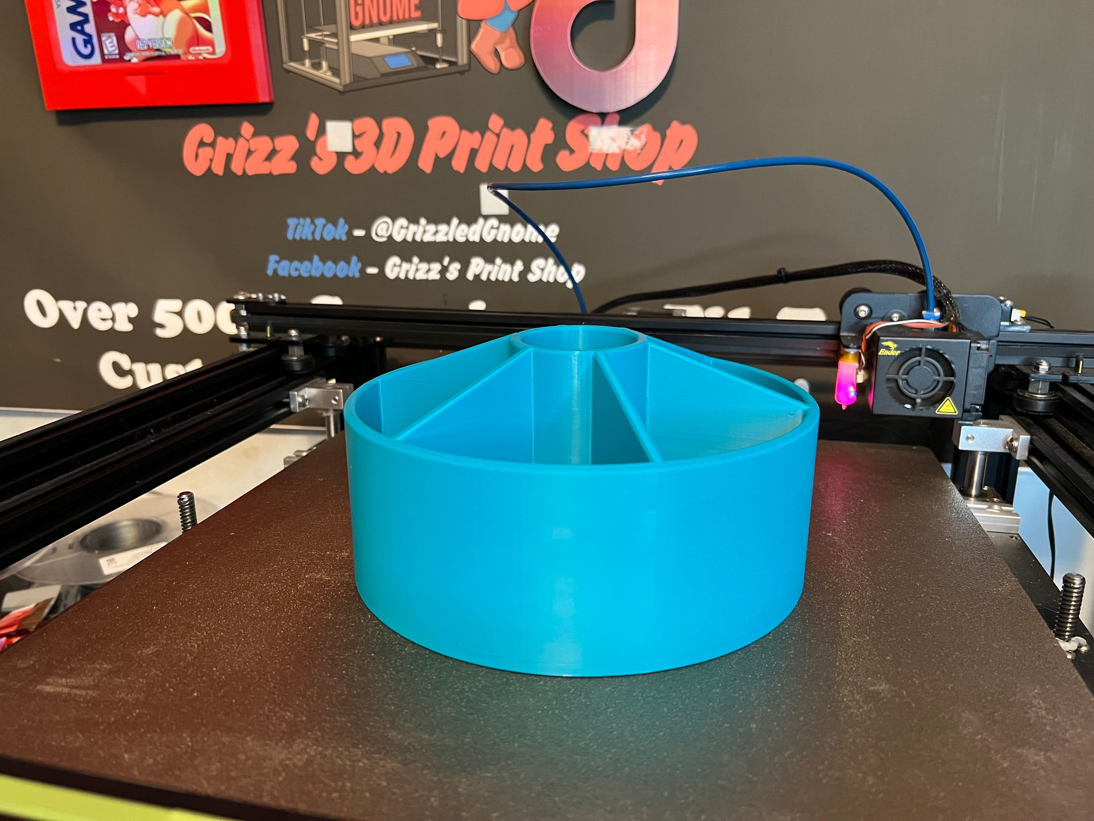 Circular desk organizer - Print in place 3d model