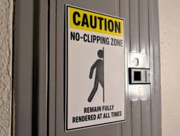Backrooms No-Clipping Zone Caution Sign 3d model