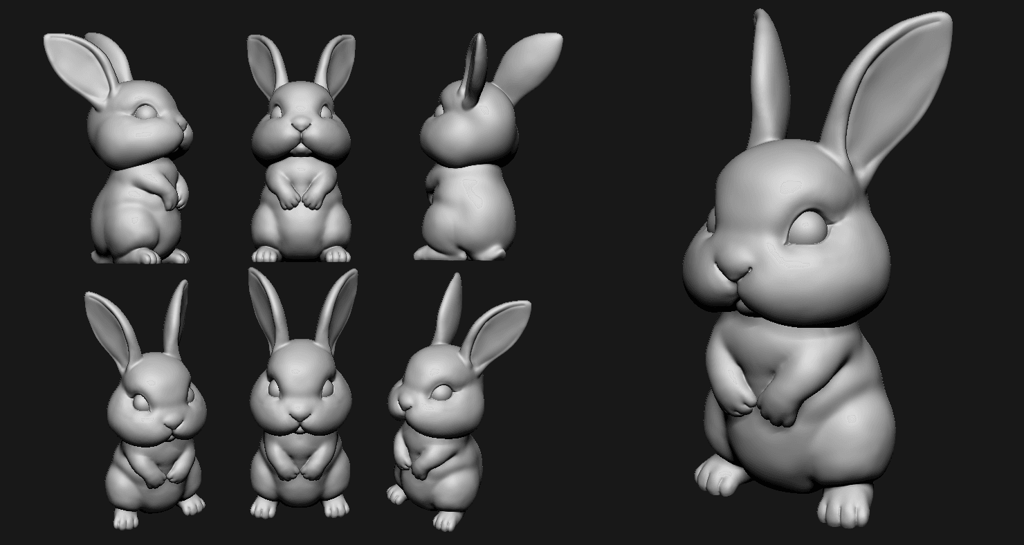 Cute Rabbit 3d model