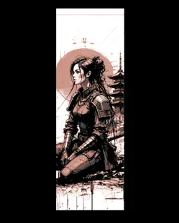 Sketches of beautiful women living in the orient - set of bookmarks 3d model