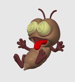 Rocking Wobble Bug Funny Insect Figurine Toy 3d model