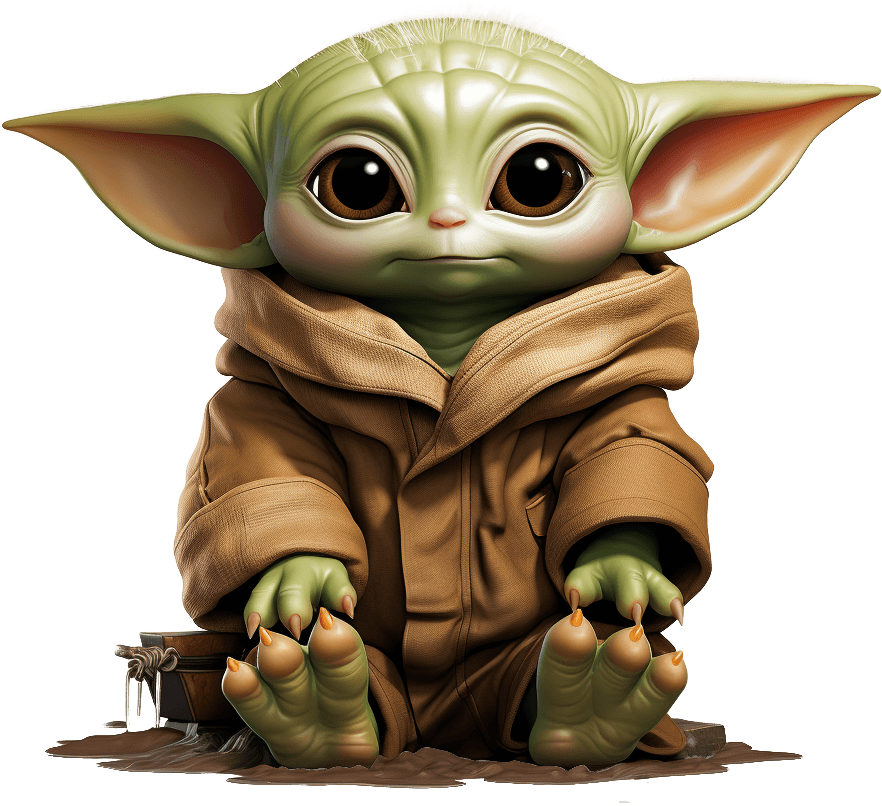 Star Wars (Inspired) "Baby Yoda Jedi Training" HueForge Grogu 3d model