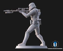 Death Trooper Figurine - Pose 3 - 3D Print Files 3d model