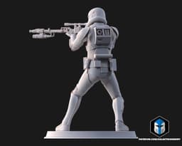 Death Trooper Figurine - Pose 3 - 3D Print Files 3d model