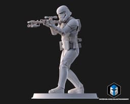 Death Trooper Figurine - Pose 3 - 3D Print Files 3d model