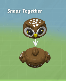Observing Owl - Articulated Fidget Owl - Ludo 3D Printed Flexy Fidget Toy 3d model