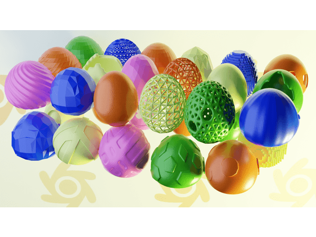 Easter Eggs (Partial collection) 3d model