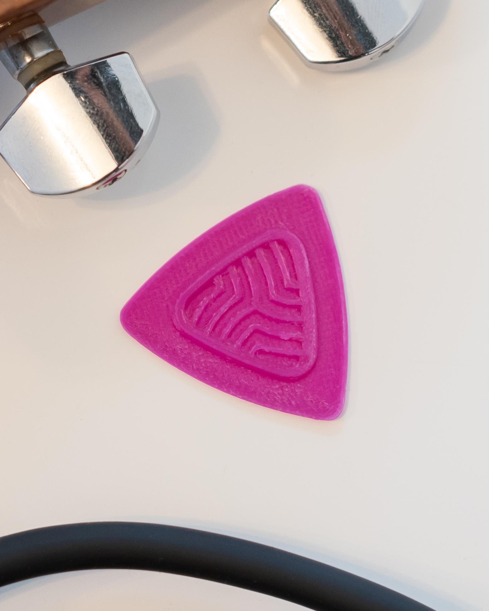 Xtra Grippy Guitar Pick  // 0.8mm, 1.0mm, 1.2mm Thicknesses 3d model