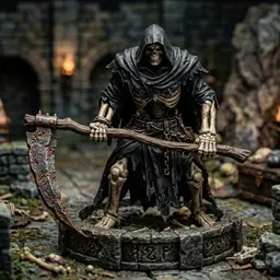 Grim Reaper Skeleton- Tabletop Miniature 3d model
