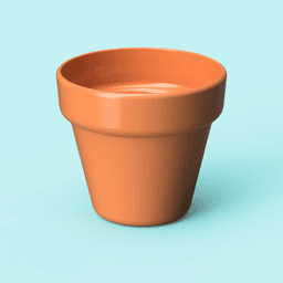 Clay Flower Pot 3d model