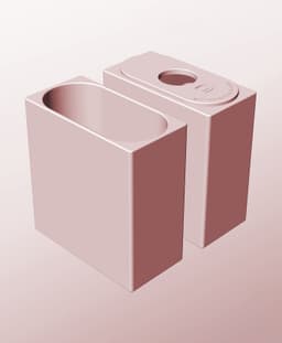 CX68-160-P Stackable pierced component box for creative makers 3d model