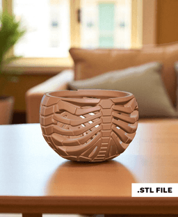 ExoBone Pot – Unique Biomechanical STL Model 3d model