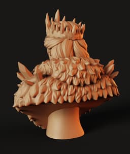 Ice Queen Bust STL | Fantasy Bust 3D Print | HighDetail 3d model