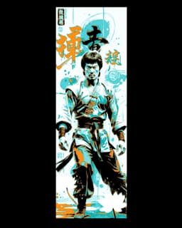 Asian inspired depictions of masters of Karate and Kung Fu - Set of Bookmarks 3d model