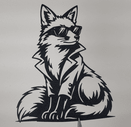 Cool Fox with Sunglasses Wall Art.stl 3d model