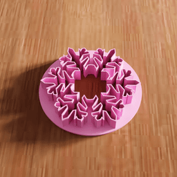Snowflake Cookie Cutter Stamp Utensil 3d model