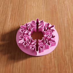 Snowflake Cookie Cutter Stamp Utensil 3d model
