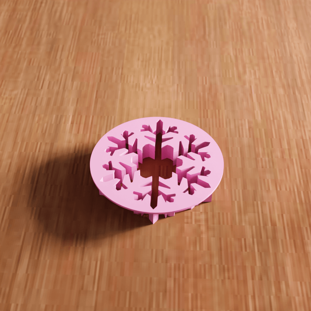 Snowflake Cookie Cutter Stamp Utensil 3d model