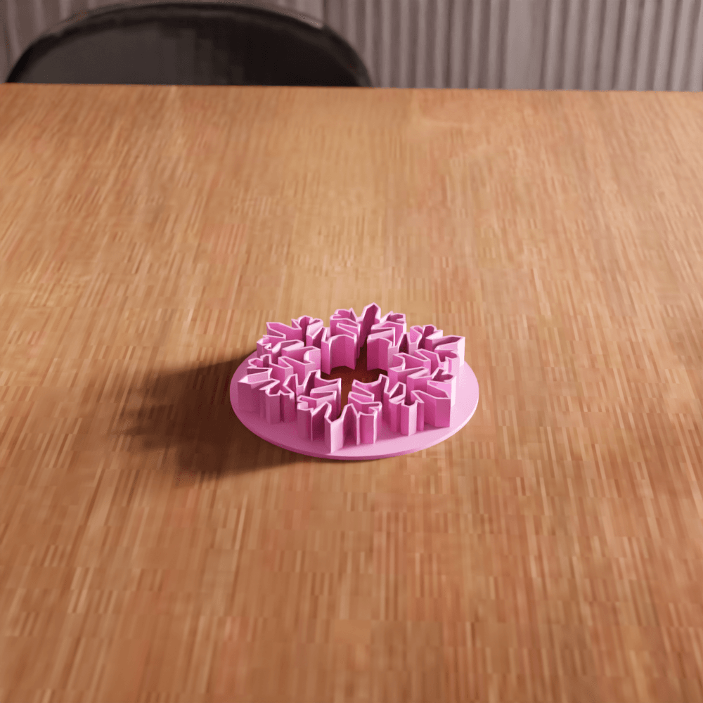 Snowflake Cookie Cutter Stamp Utensil 3d model