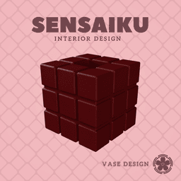 37. Cube 37 - 27 cubes Custom Vase Design - Ikebana Home Decoration 3d model