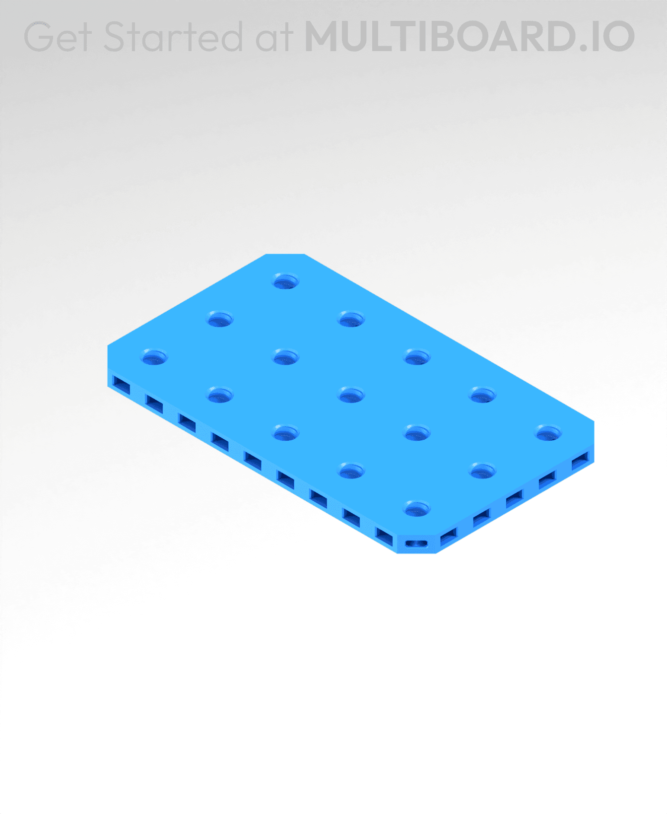 3x5 MU - Small Thread Offset MU - MultiBoard Plate 3d model