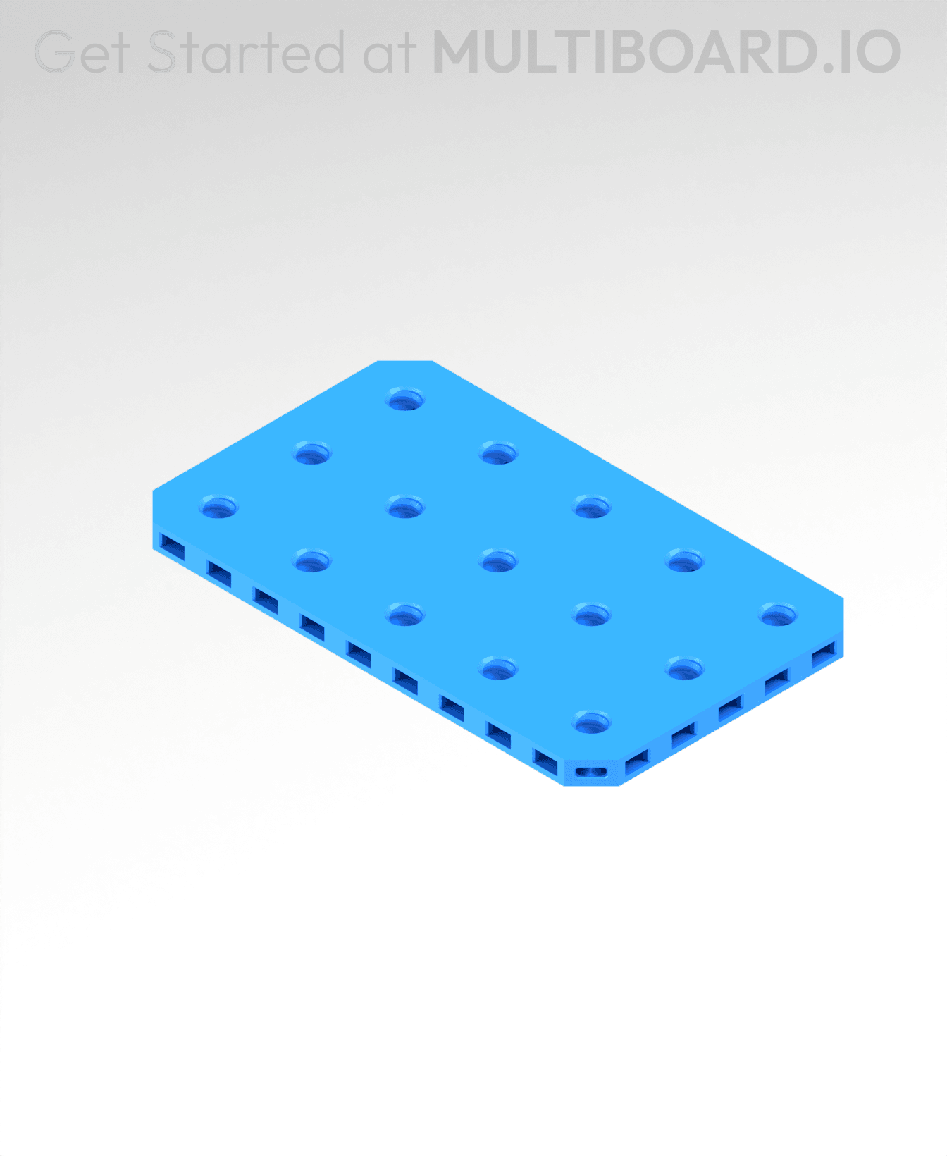 3x5 MU - Small Thread Offset MU - MultiBoard Plate 3d model
