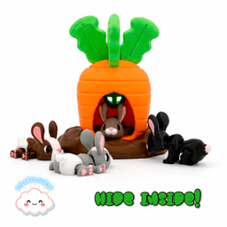 Bunny + Carrot Home 3d model