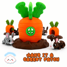 Bunny + Carrot Home 3d model