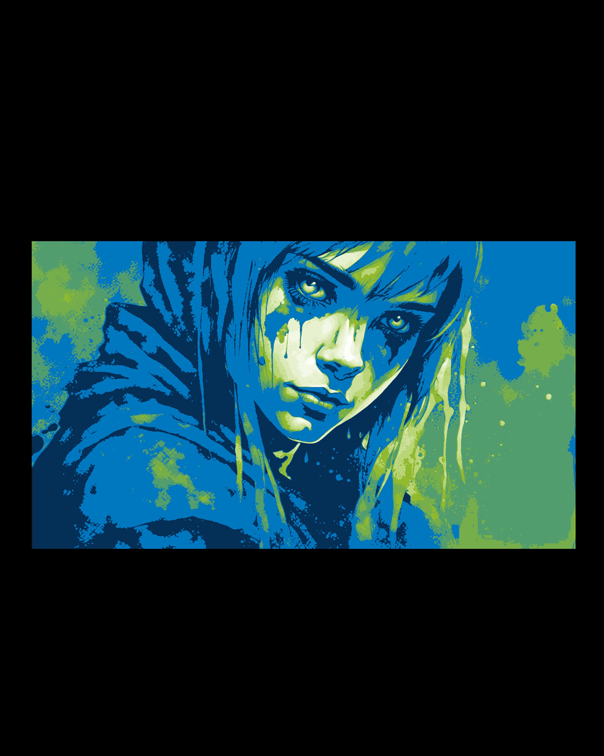 Hueforge art - Gloom Colors while watching the world - Wall Art 3d model