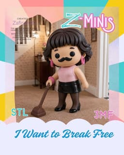 I Want to Break Free Freddie Mercury Z-Mini 3d model